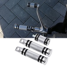 Motorcycle Knurled Foot Pegs + Shifter Peg for Harley Sportster Softail Chrome