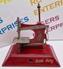 Vintage Little Betty Tin Toy Sewing Machine Missing Wheel