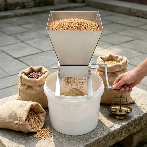 Stainless steel grain grinder - steel,