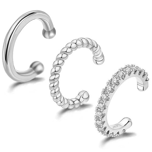 3pcs ear cuff - 3pcs, 925