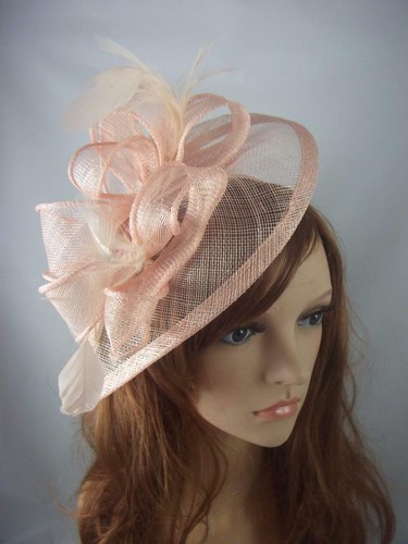 Nude pink teardrop sinamay - nude,