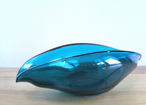 Sowerby art glass boat dish - glass,