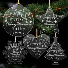 Personalised Christmas Bauble Custom Any Name Xmas Tree Decoration Gift UK 2025