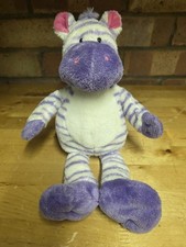Toys R Us Animal Alley RARE 12" Purple Zebra Plush Soft Toy