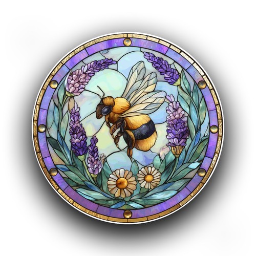 Bee insect lavender - insect, stained