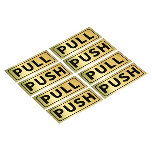 Push pull door sign set - push, sign,4