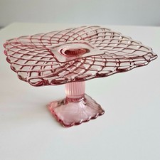 Vintage L.E. Smith Pink Glass