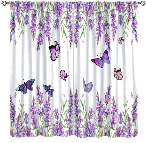 Watercolour butterfly curtain - butterfly,