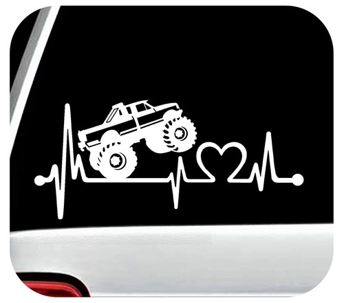 Monster truck heartbeat - heartbeat, decal