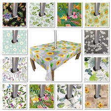 Wipe clean garden tablecloth - garden,