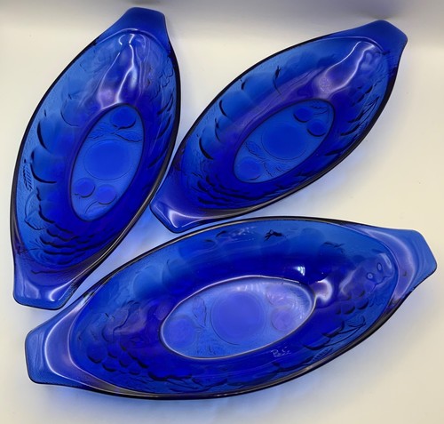 Vintage french blue glass - vintage,