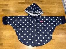 Weekend a la mer baby girls waterproof coat / poncho age 18 months ex con