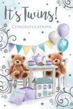 Birth Twins Baby Card