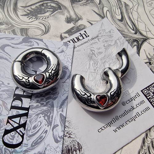 Silver ear weights - silver,