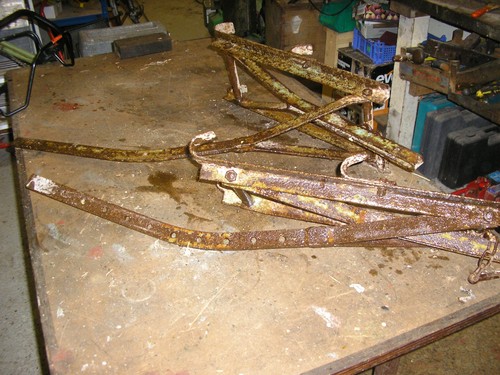 Pair vintage heavy duty - , ladder