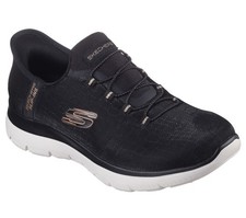 Skechers Summits Classy Night Womens Black Slip-Ins Casual Sports Trainer