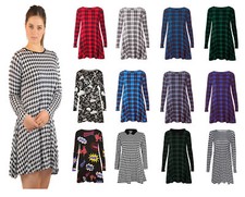 WOMENS TARTAN SWING DRESS