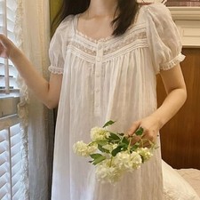 Women cotton nightdress short - women,