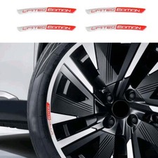 4X LIMITED EDITION Car Vehicle Wheel Hub Sticker Strip Emblem Badge Decals