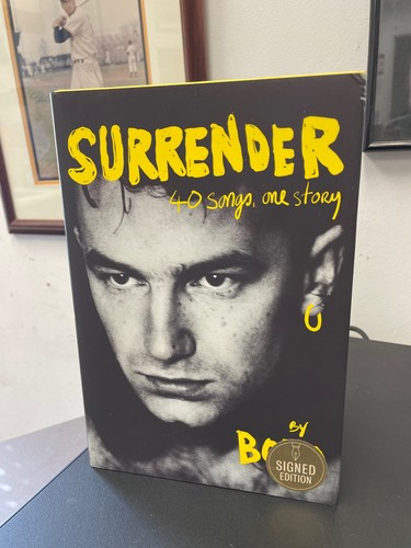 Bono signed book - signed,