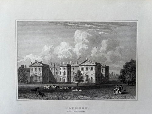 1830 antique print clumber - antique, print;