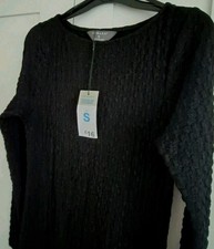 Black textured midi dress - textured,