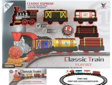 Classic Train Set  Large Toy With Light & Sound Battery Operated Kids Toys