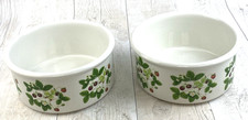Pair Portmeirion Summer Strawberries Vegetable Bowls Dishwasher Proof
