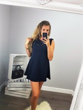 Navy Cocktail Mini Dress with