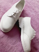 Dr Martens Shoes White & White Soles UK 3 Leather Uppers  Mod Skinhead