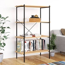 4-Tier Shelving Unit Black and