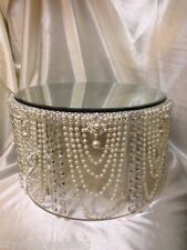  Vintage pearl & crystal cake stand for wedding cakes gold or silver tone option