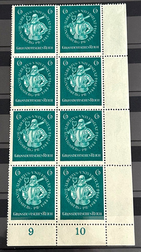 1944 german block stamps - german, 8