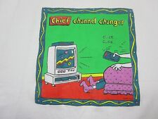 Vintage Joke T Shirt (XL) 1990's Art Funny Single Stitch "Chief Channel Changer"