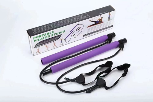 Portable pilates bar kit with - bar,