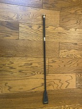 Mactack Leather Riding Crop With Brass Handle