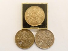 Three Crown Coins 2 X 1960 New York Excibition 1 X 1953 Elizabeth 11 Corination