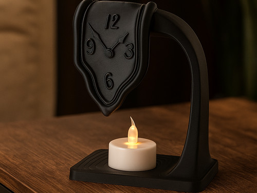 Melting clock led candle - melting,