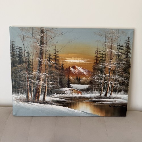 Vintage landscape oil painting - vintage,