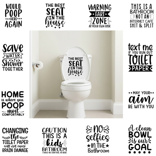 Bathroom stickers quote - bathroom,