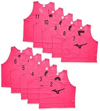 Mizuno Training Bibs Set of 10 Numbering Sleeveless Standard 32MH9011 Pink