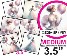 Vintage Lady Balloon Card