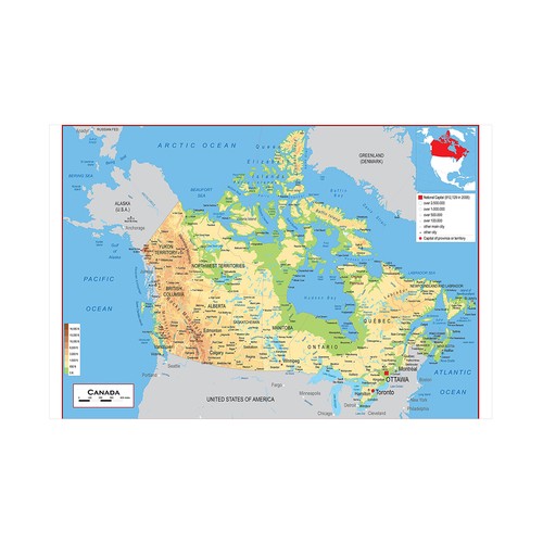 Physical political map - physical,