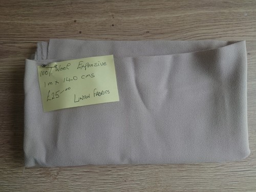 Linton tweeds fabric beige - ,