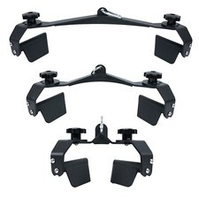 Nebula Home Gym Lat Pull Down Bars Black (Set of 3) Home Gym, Commercial Setting