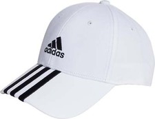 adidas 3 Stripes Cotton Twill Cap White Stylish Adjustable Hat Mens Womens