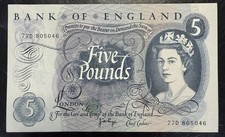 Old Five £5 Pound Note