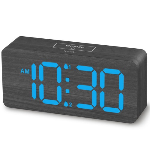 Wooden digital alarm clocks - digital,
