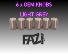 6 x LIGHT GREY OEM KNOBS DJ