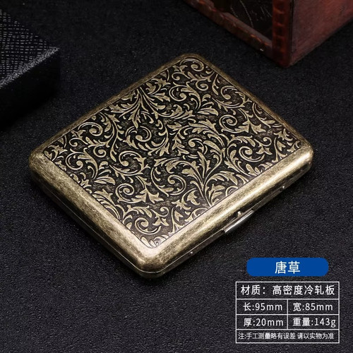 Vintage metal cigarette case - vintage,
